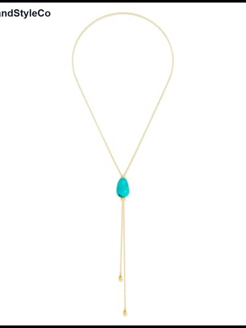 Lariat Necklace Women Chunky Resin Teardrop Pendant 14K Gold Plated Y Chain